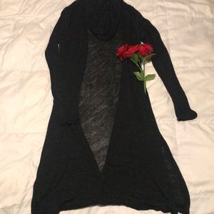 Black long cardigan